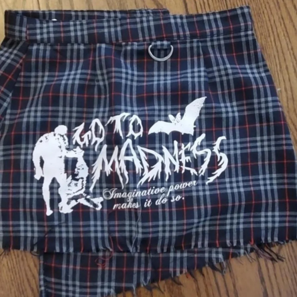 Punk skirt plaid kilt japanese goth school girl tripp kawaii mini lipservice - Picture 7 of 8